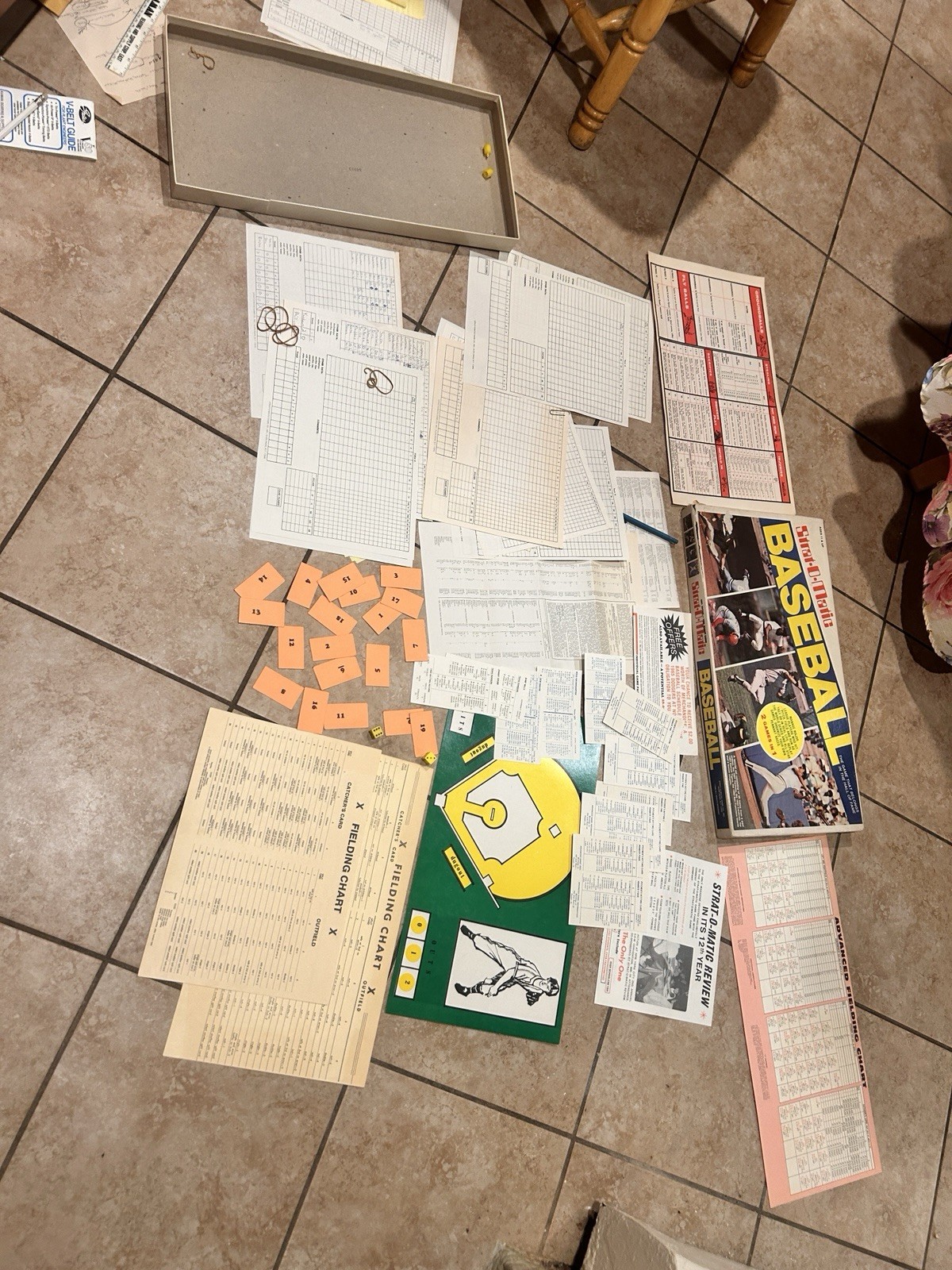 Vintage 1 Strat-O-Matic Baseball Board Game – 980 Season Stats Incomplete