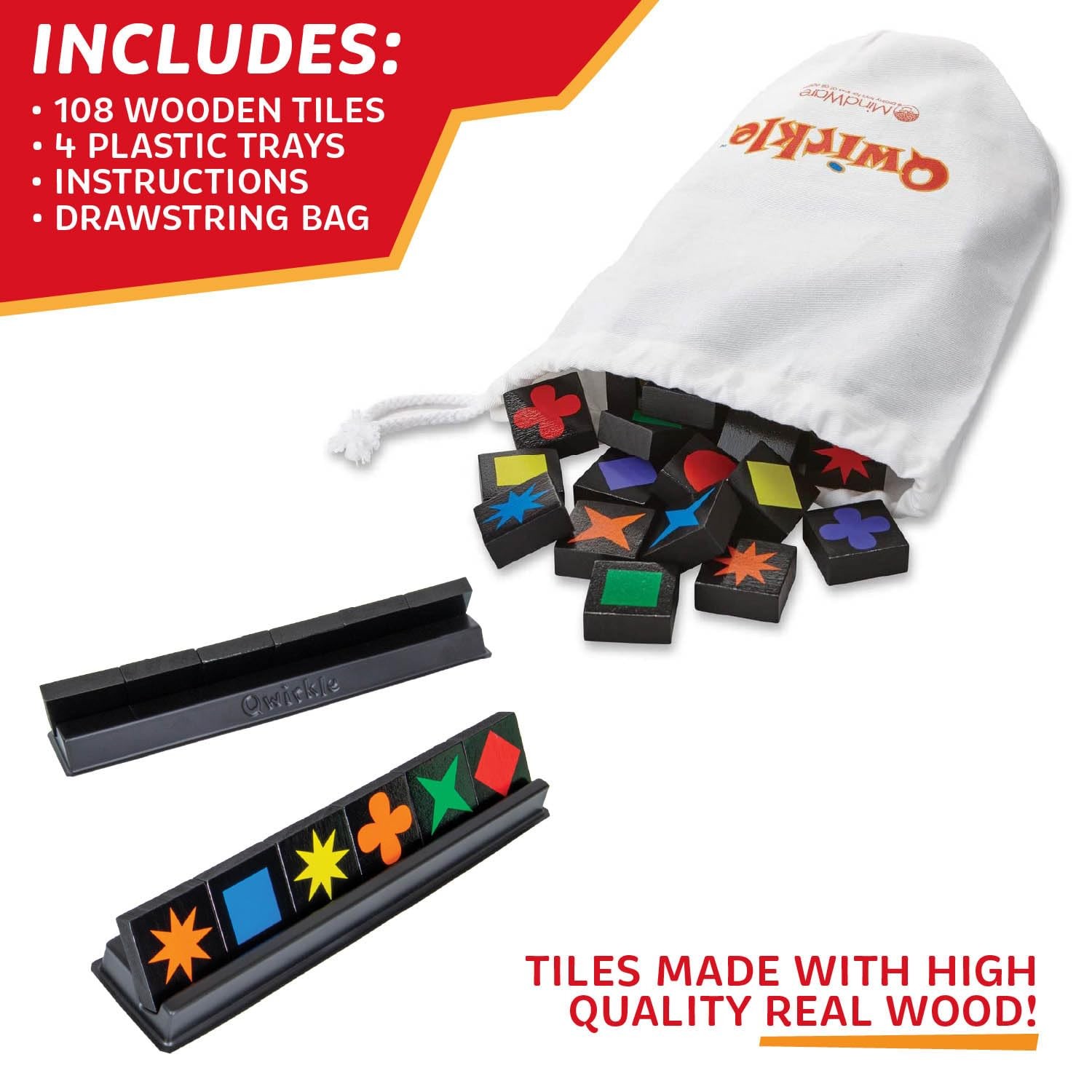 Qwirkle Strategy Game Multicolor Tabletop Family Game For All Ages