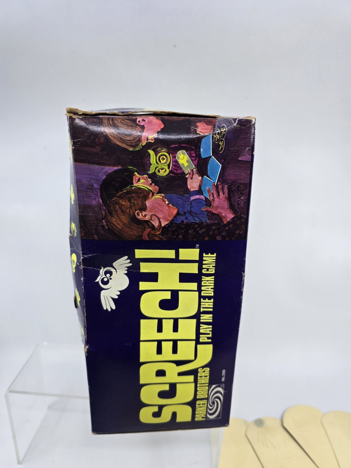 Screech Play In The Dark Game Parker Brothers Owl 1972 Action Concentration Work