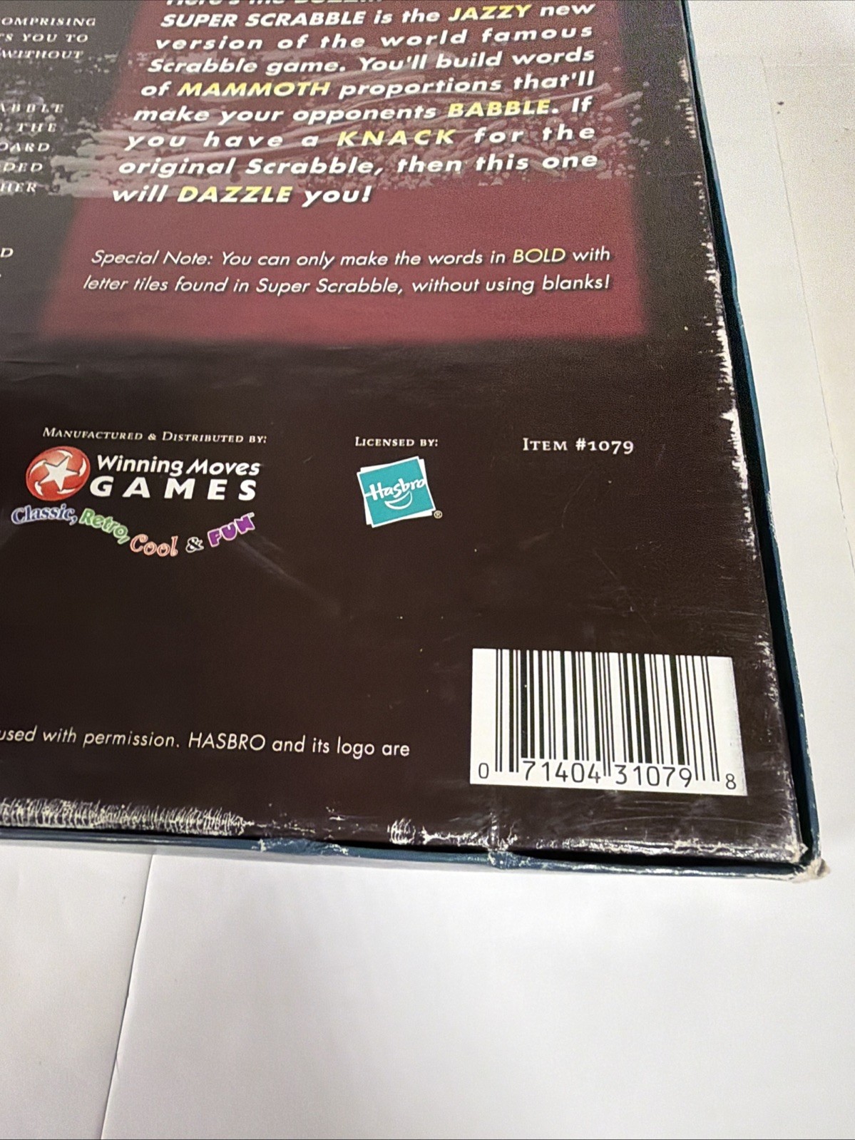 Super Scrabble Board Game by Hasbro – 2004 – 100% Complete with All 200 Tiles!