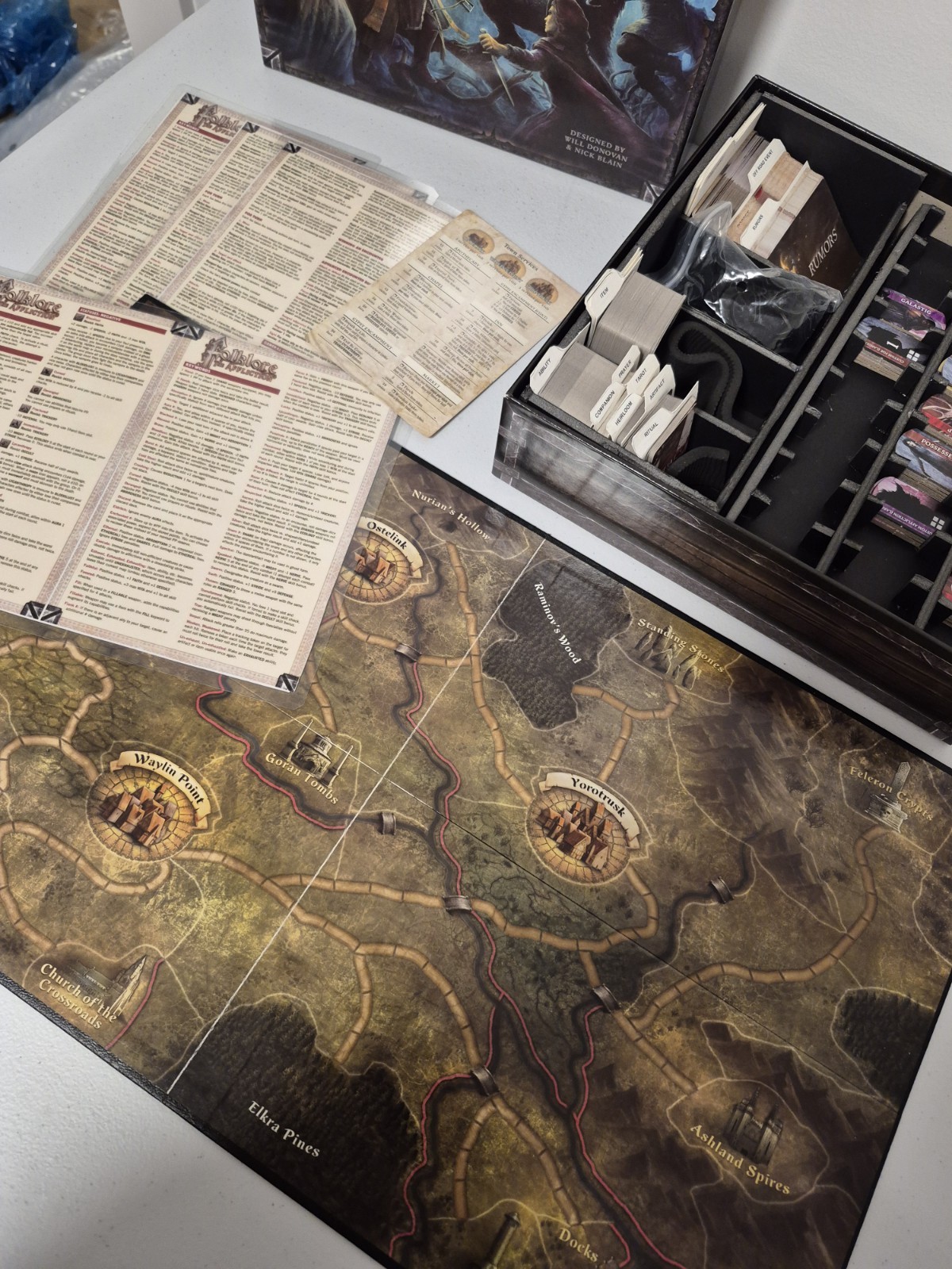 (X2) Folklore the Affliction 2nd Edition & Dark Tales Expansion Board Game RPG