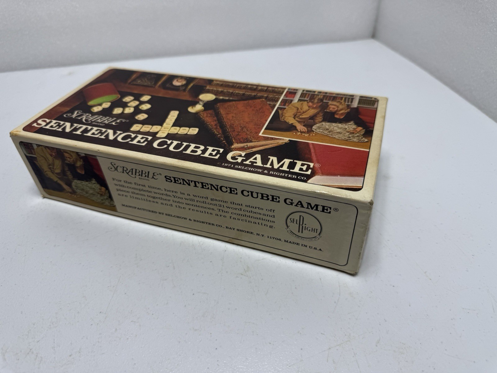 Vintage Scrabble Sentence Cube Game 1971 Selchow & Righter Excellent Condition!