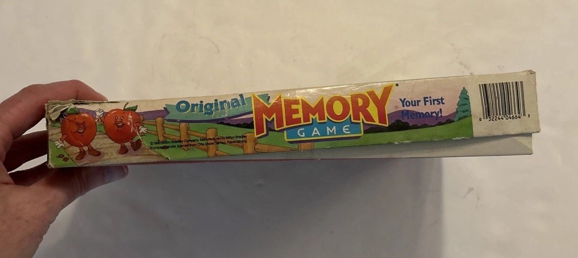 Vintage Kids Board Game 1990 Milton Bradley Original MEMORY Game