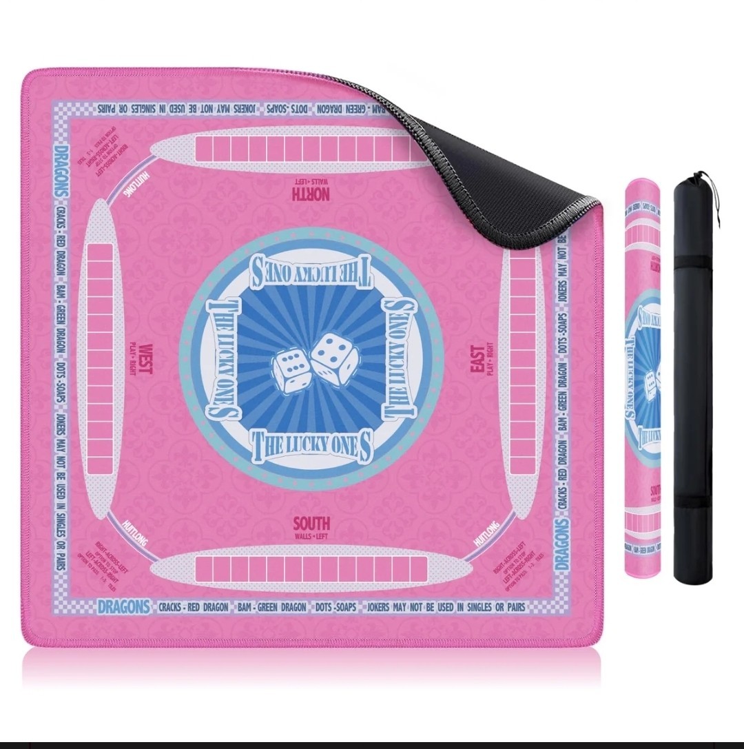 Mahjong Mat, 31.5×31.5 Inches Anti-Slip Noise Reduction Waterproof Easy…