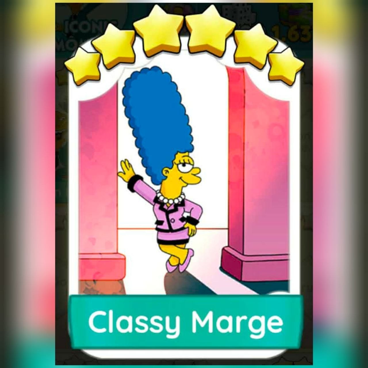 1 x Classy Marge (⭐️⭐️⭐️⭐️⭐️⭐️) – Set 21 – Mono_Poly_Go Stickers – Best Service