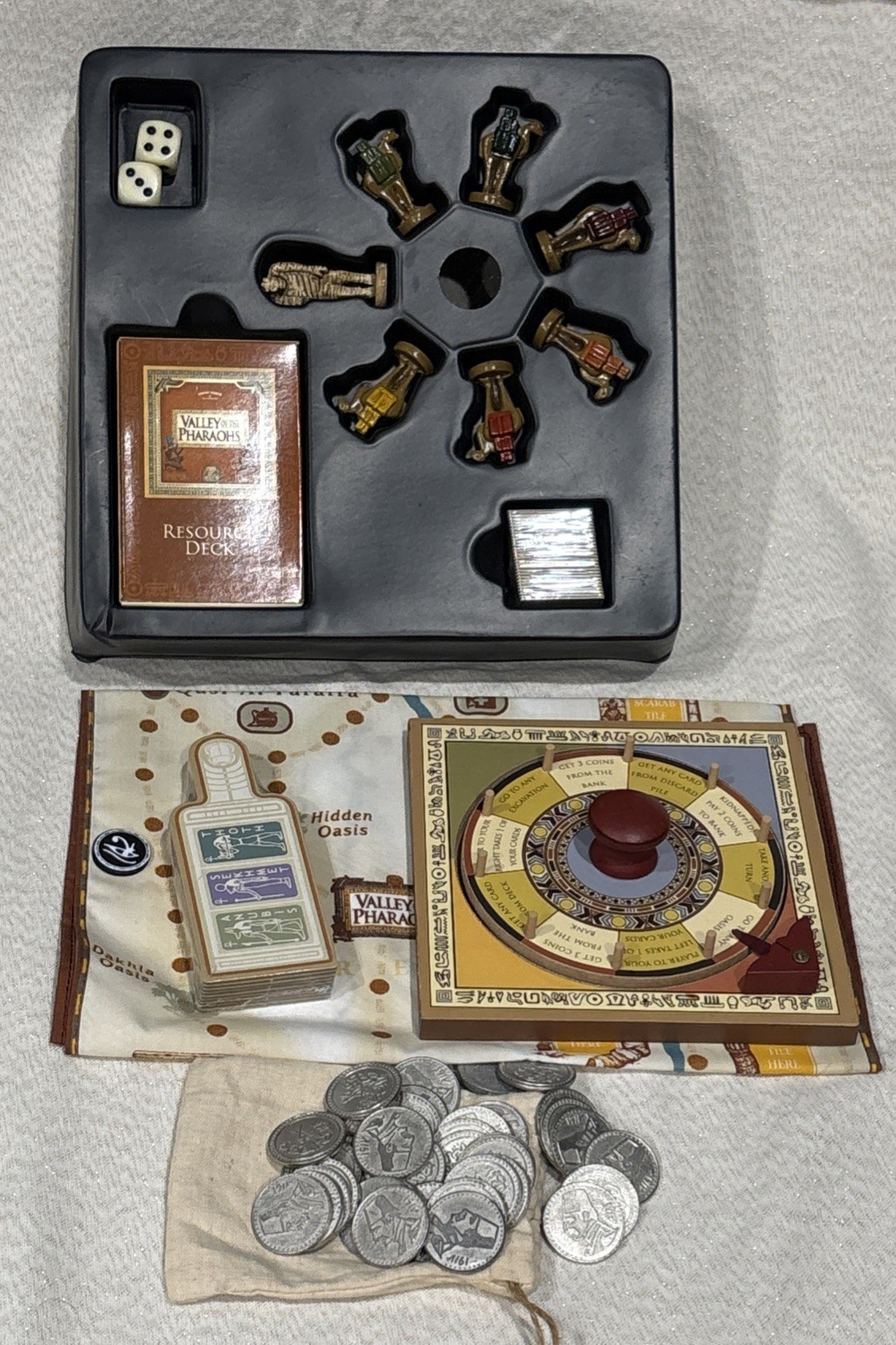 VALLEY OF THE PHARAOHS Bookshelf Board Game 2006 Front Porch Classics – COMPLETE