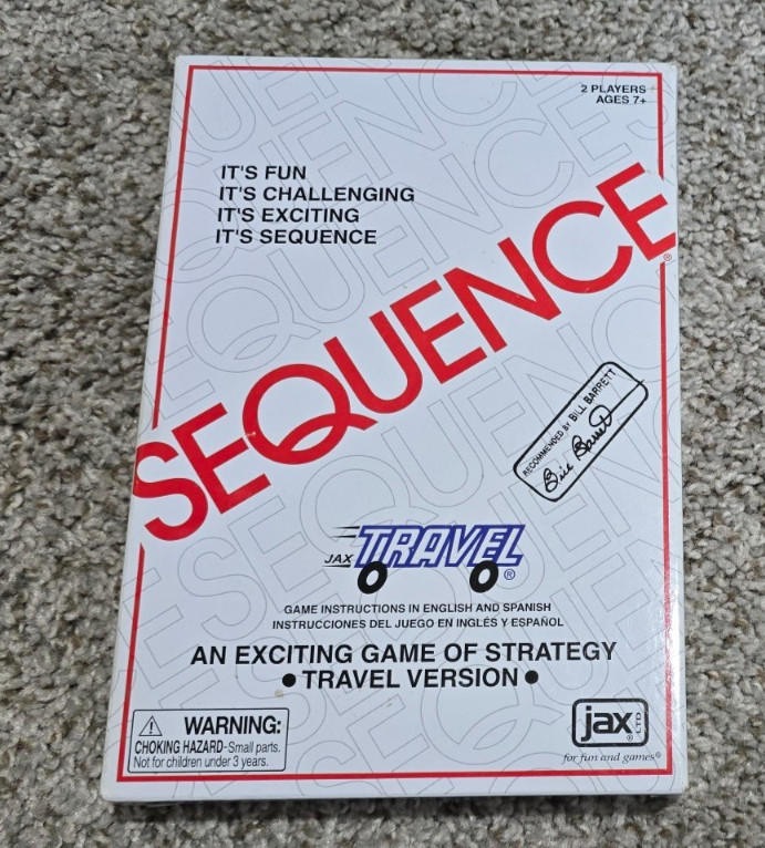 Sequence Strategy Board Game Travel Version – New Unused In Box