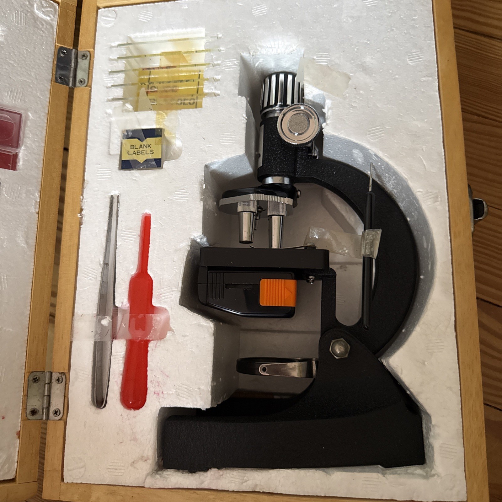 Skilcraft Microlab With Glass Optics Wooden Case Complete