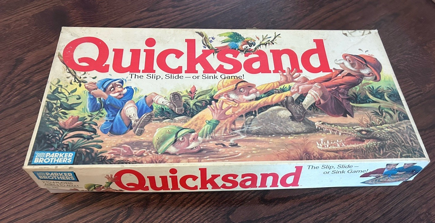 Quicksand The Slip Slide Sink Board Game Parker Brothers VINTAGE 1989 COMPLETE