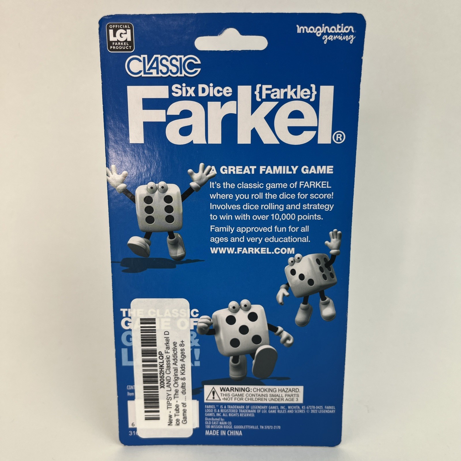 Classic Farkel Game Dice Tubes Travel Size Farkle Six Dice Game