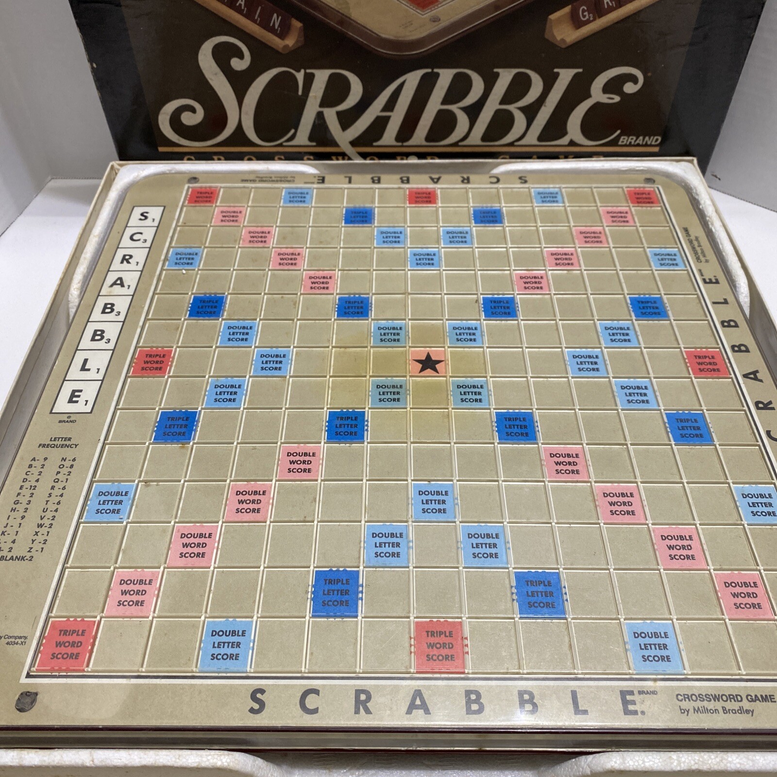 Vtg Scrabble Deluxe Edition Game Turntable Rotating Board 1989 100% Complete