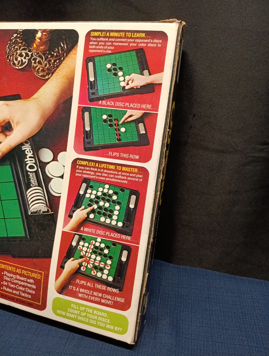 Rare New!! Vintage Othello Board Game Gabriel Complete Unused Sealed Chips 1977