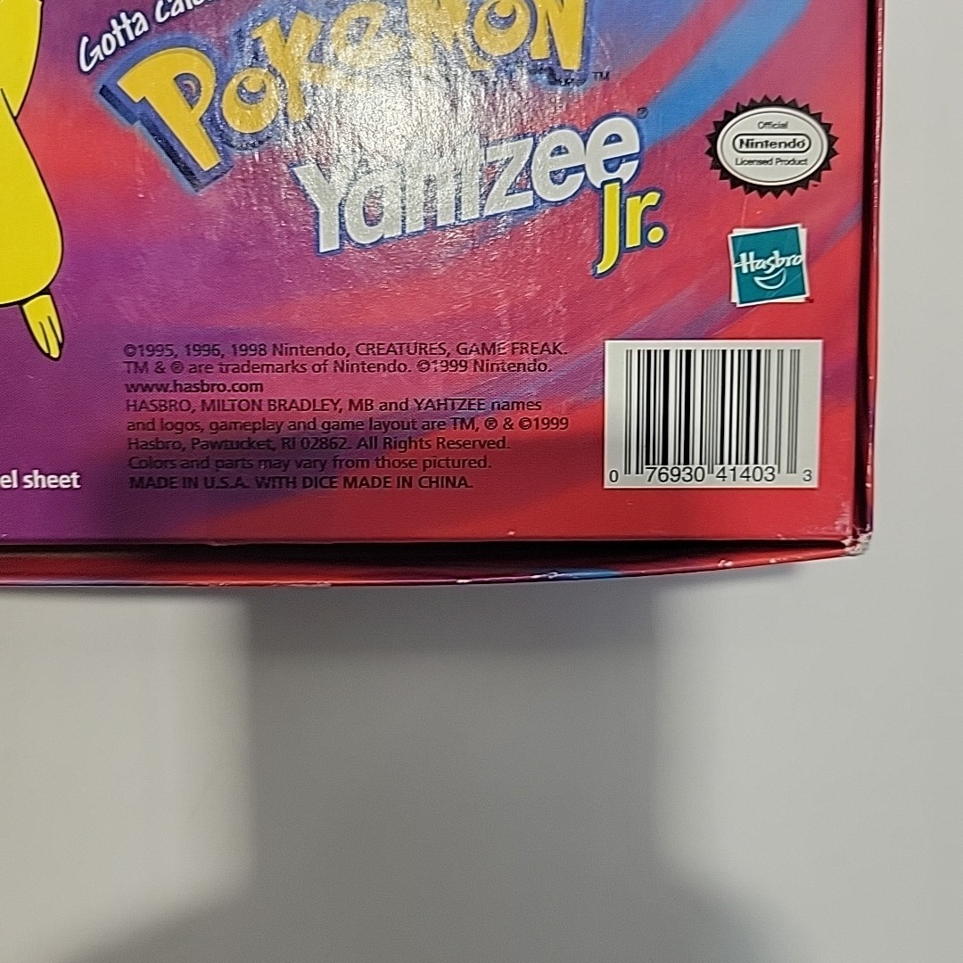 Pokemon Yahtzee Jr Vintage 1999 Milton Bradley Hasbro Nintendo Gotta Catch Em