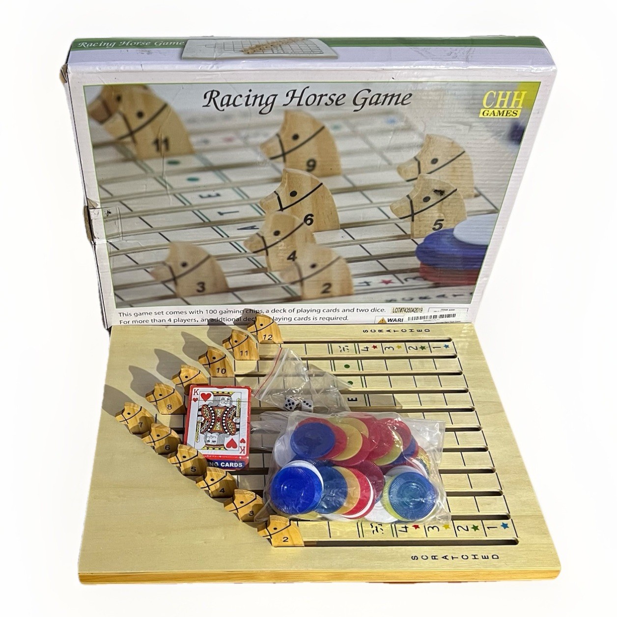 Racing Horse Game COMPLETE CHH Games Cards Party Chips Wooden Board