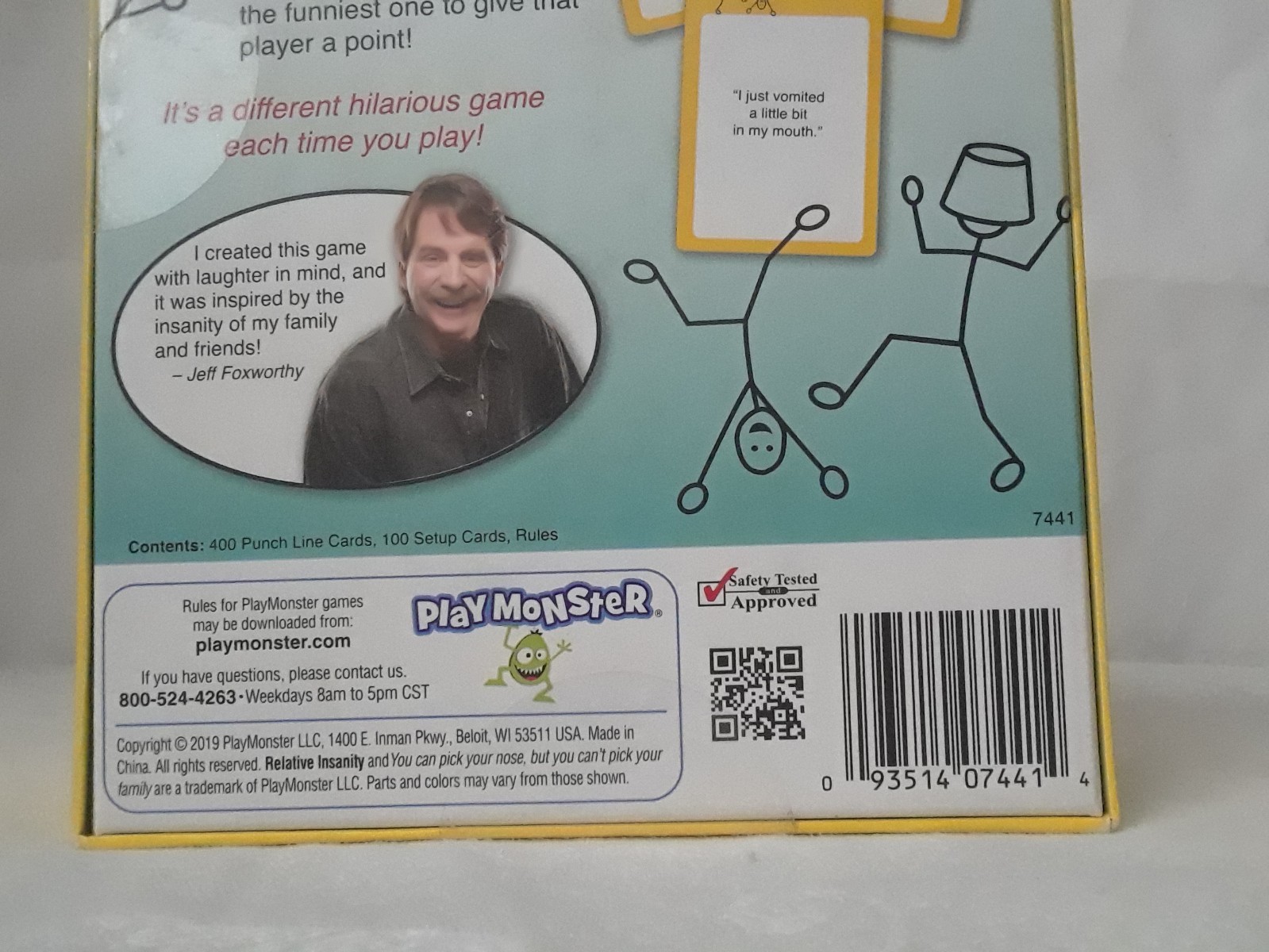RELATIVE INSANITY Play Monster Family Game – Created by JEFF FOXWORTHY -COMPLETE