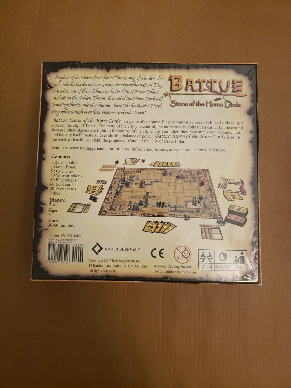 Battue: Storm of the Horse Lords & Walls of Tarsos Exp Board Game. Sealed/ New.