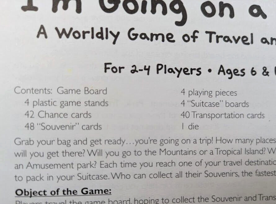 Todd Parr I’m Going on a Trip Board Game Worldly Travel 2000 Complete RARE