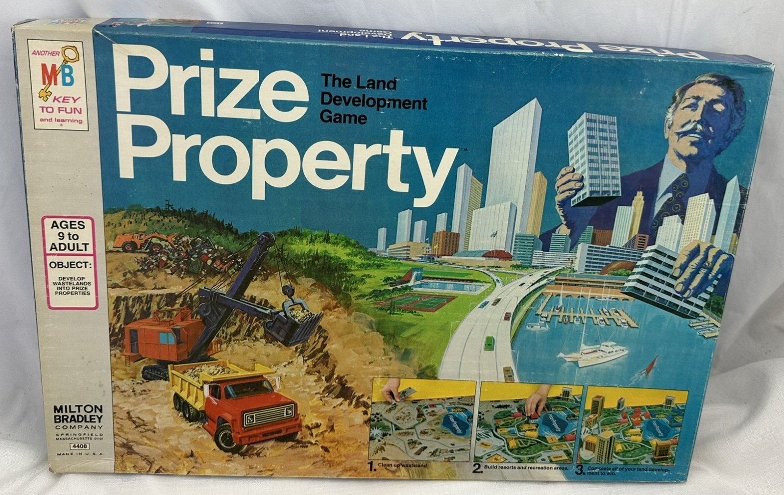 1970 Prize Property Board Game by Milton Bradley Never Played New Old Stock