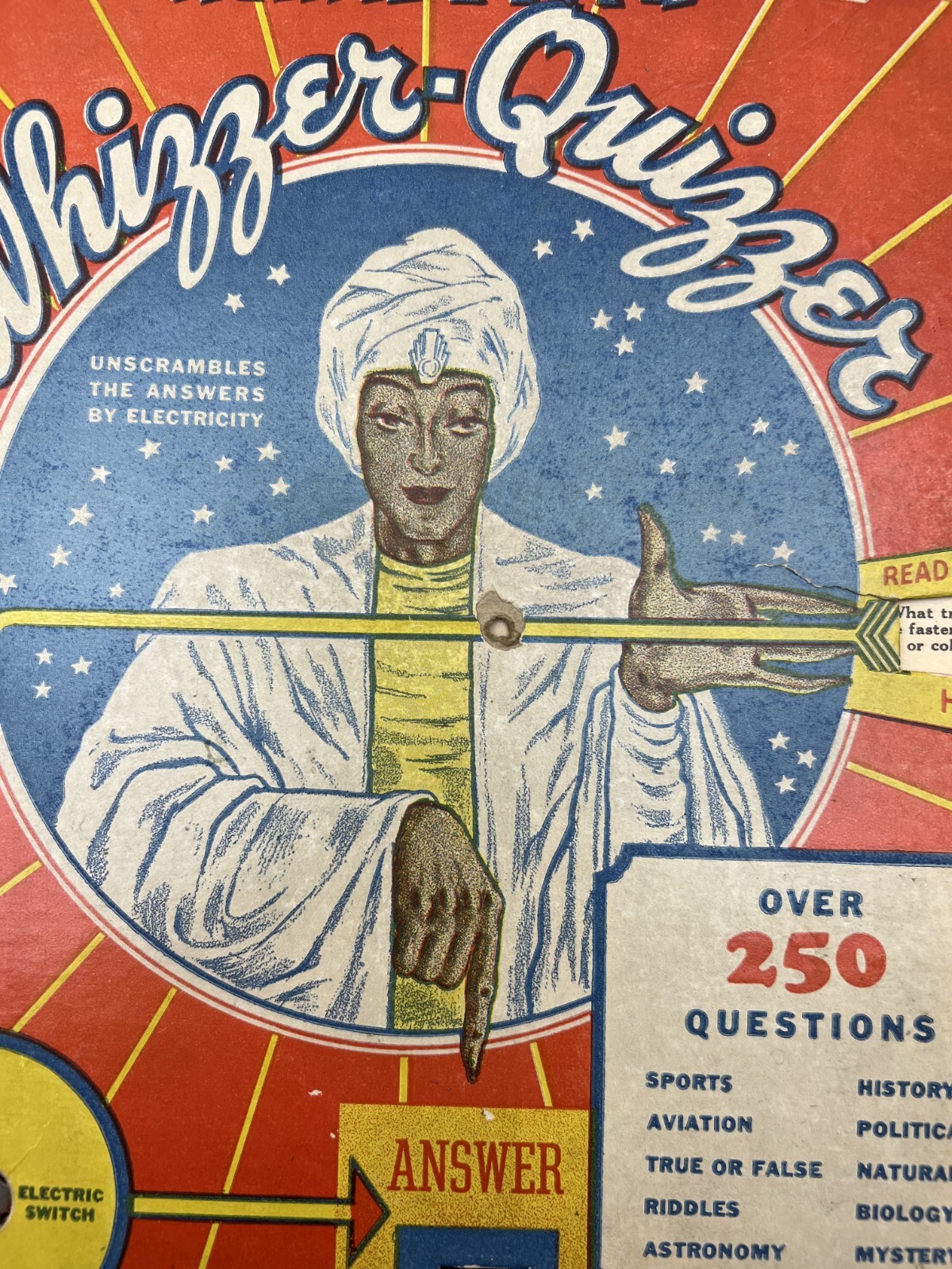 Vintage 1950s/60s Electric WHIZZER QUIZZER Game Rex Products USA