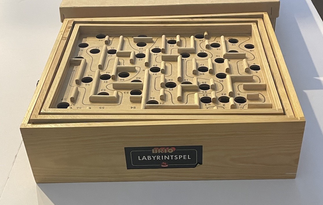 BRIO Labyrinth Wooden Maze Game Sweden 18376 Labyrintspel With Original Box