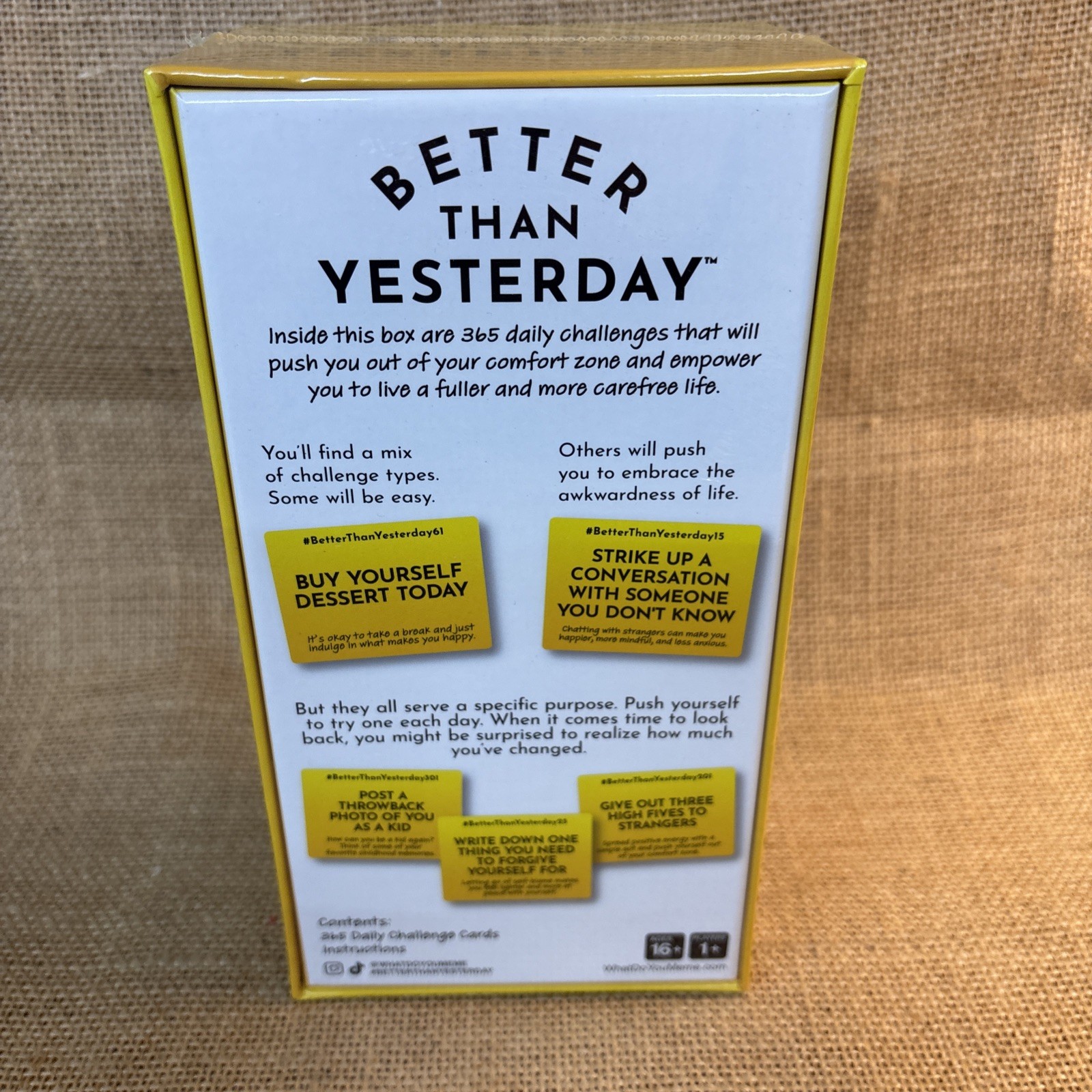 Better Than Yesterday 365 Daily Challenges Life Fullfilling Game NEW Sealed