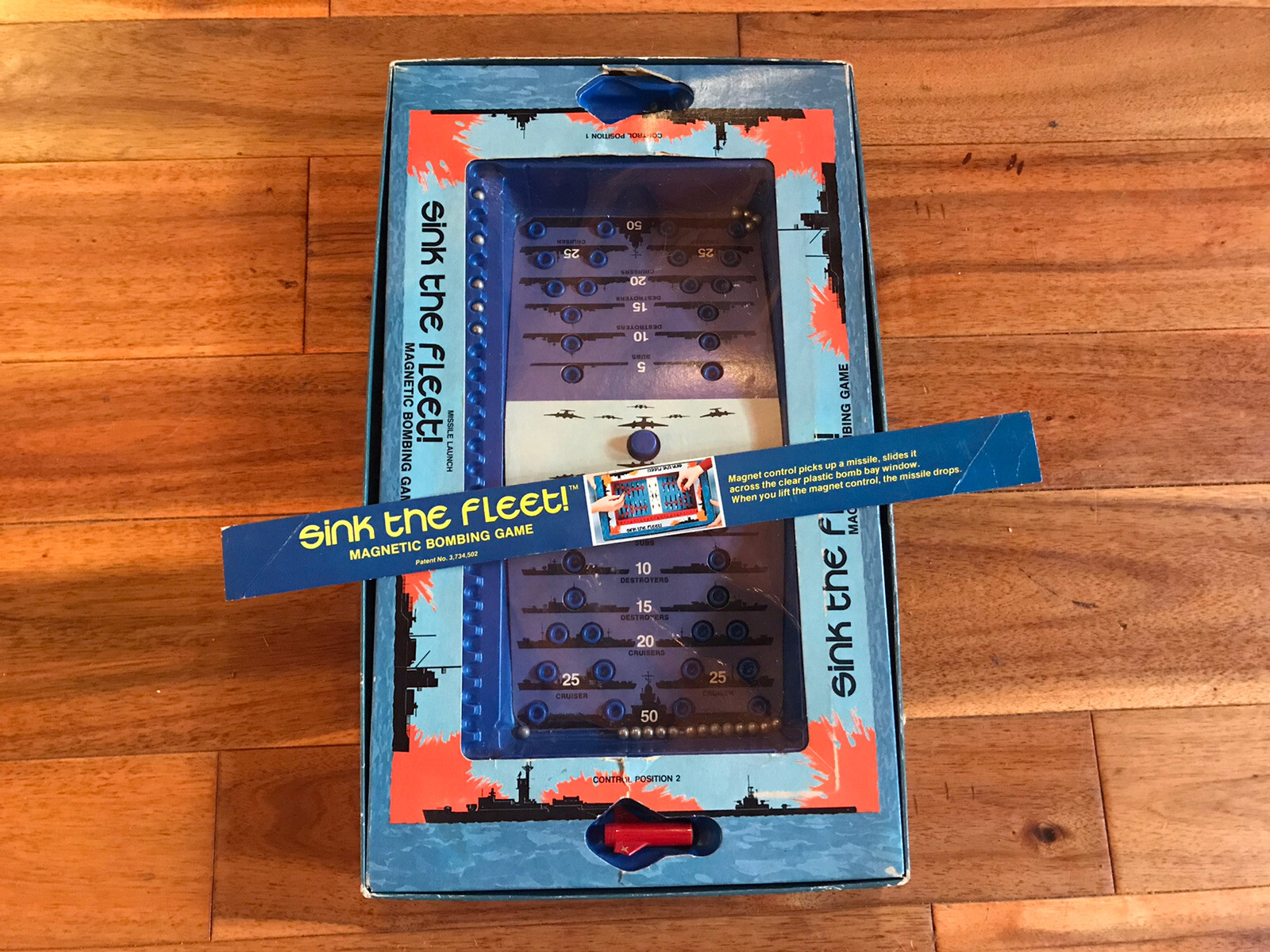 Vintage Sink the Fleet Magnetic Bombing Game 1977 – By Cadaco -Missing One Piece
