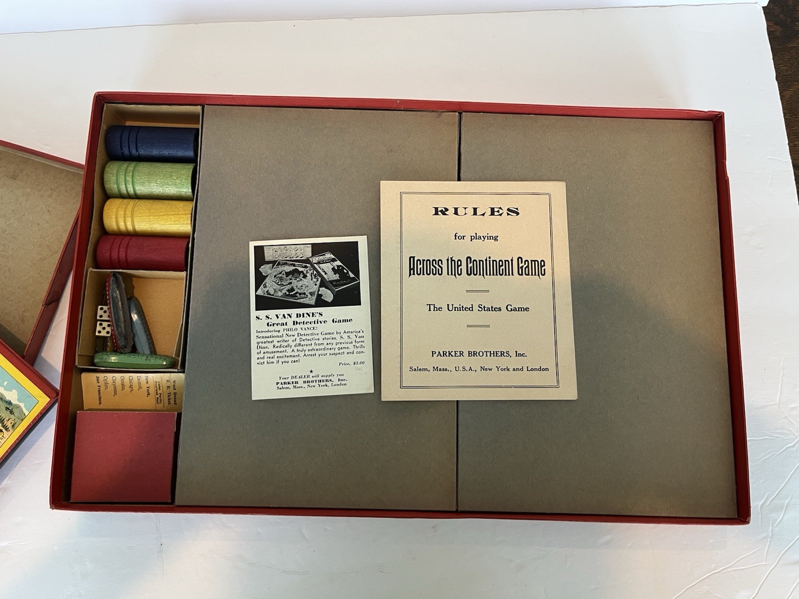 1935 Vintage Across the Continent Board game COMPLETE