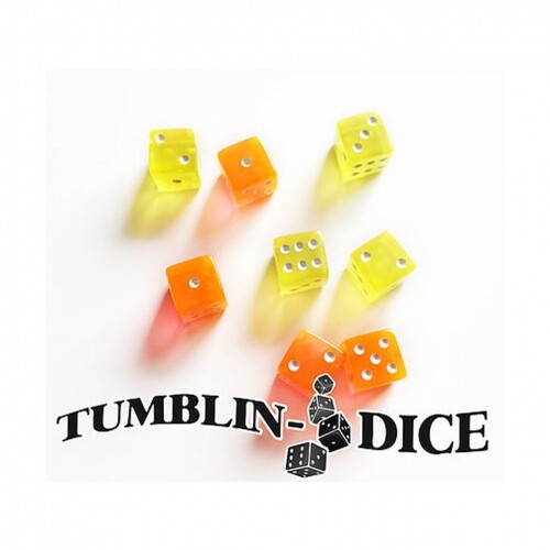Tumblin Dice Extra Cubes – Yellow – Orange – 4 Each (15mm)