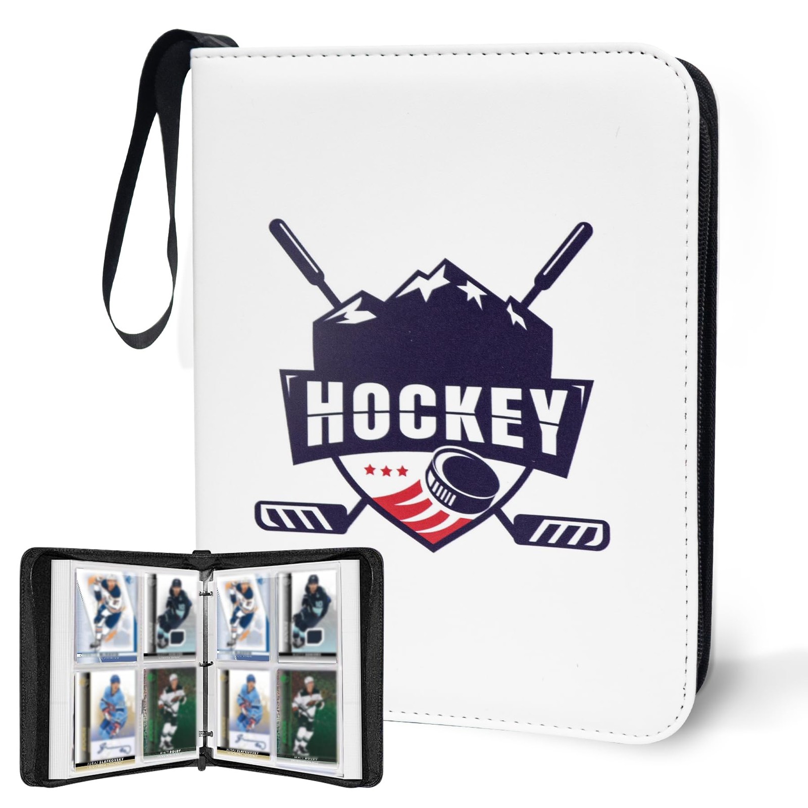 400 Pockets Hockey Card Binder for Trading 4 Pocket, Hockey-400 Cards