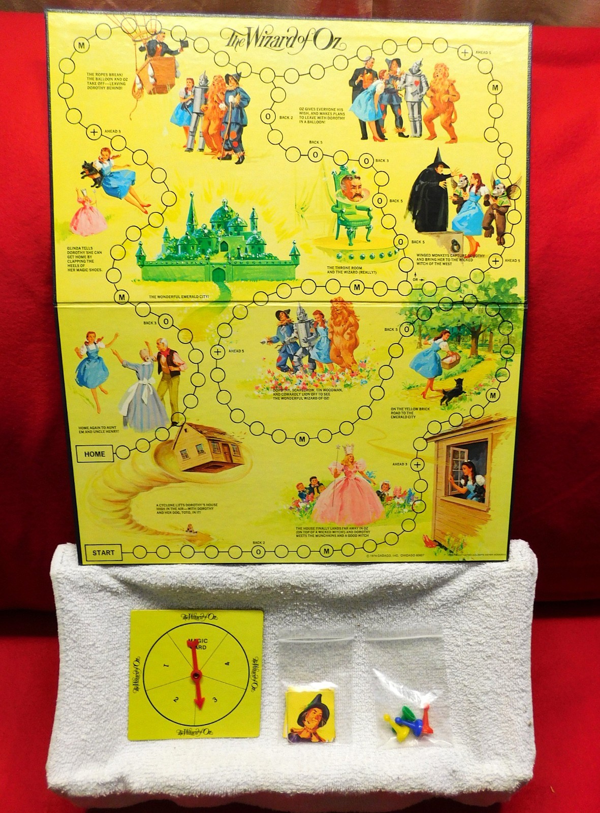Vintage Wizard of Oz Board Game Cadaco 1974