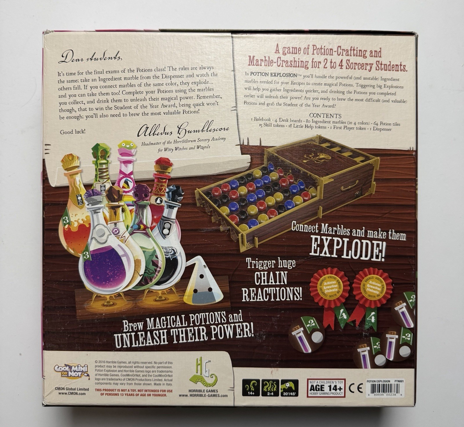 Potion Explosion Board Game 2016 Horrible Games , Complete!