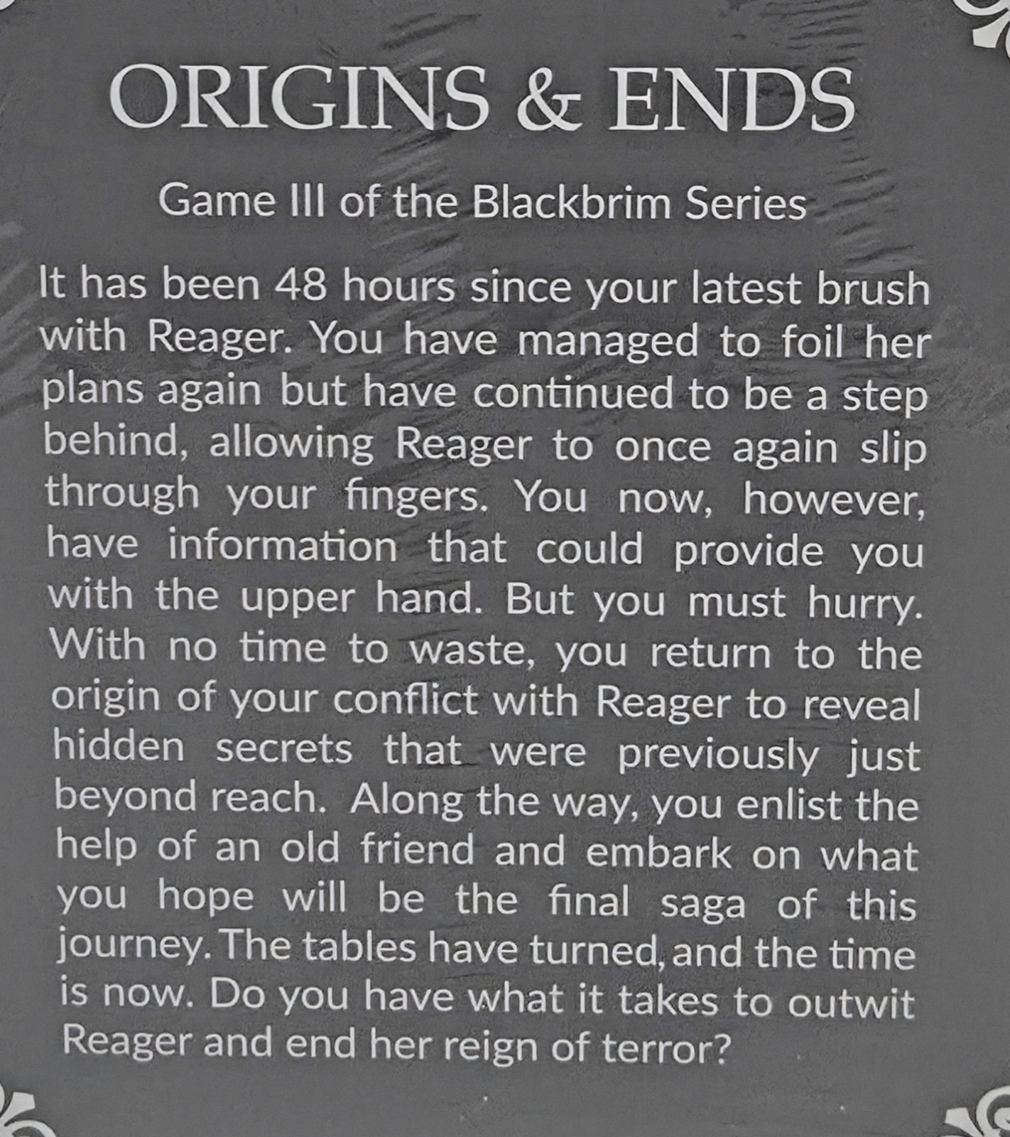 NEW Puzzling Pursuits Origins & Ends Immersive Puzzle Adventure Game III