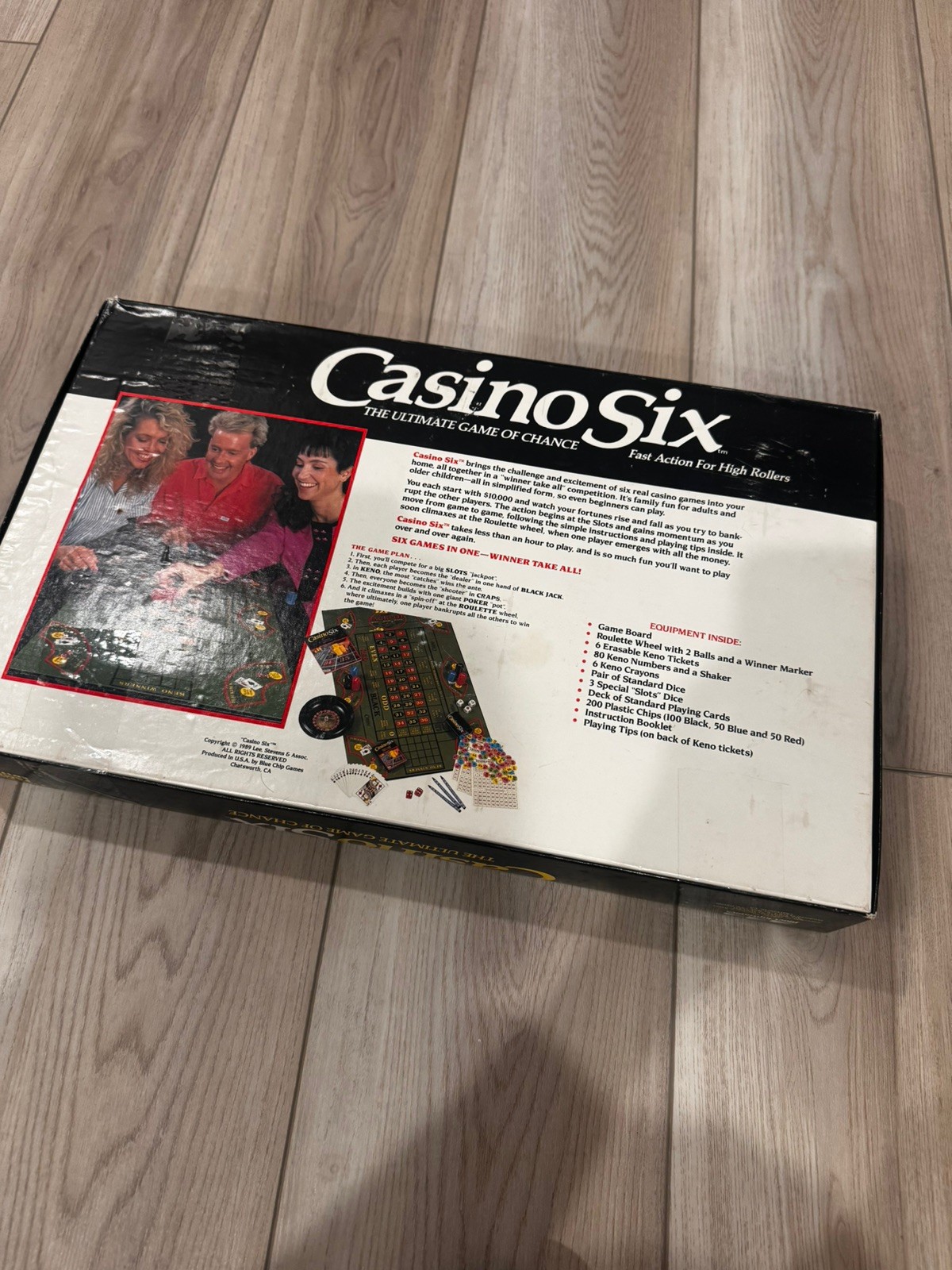 Vintage 1989 Casino Six The Ultimate Game Of Chance Fast Action Family Edition