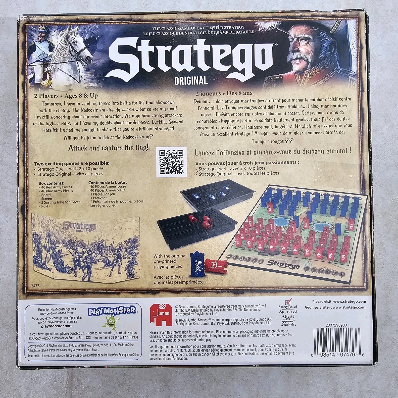 Royal Jumbo Play Monster Stratego The Original2019 Board Game Complete Pre-owned