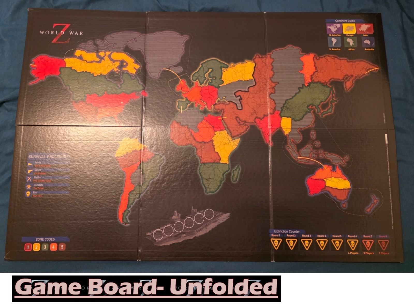 University Games World War Z The Board Game Zombies All Parts Bagged/Sealed