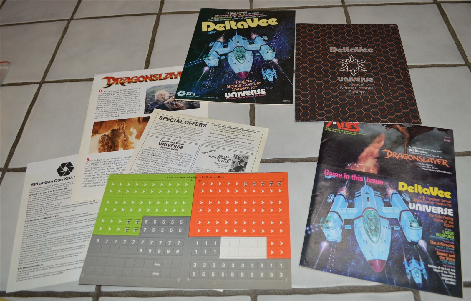 SPI Ares Magazine Nr. 9 DeltaVee Dragonslayer Game Unused