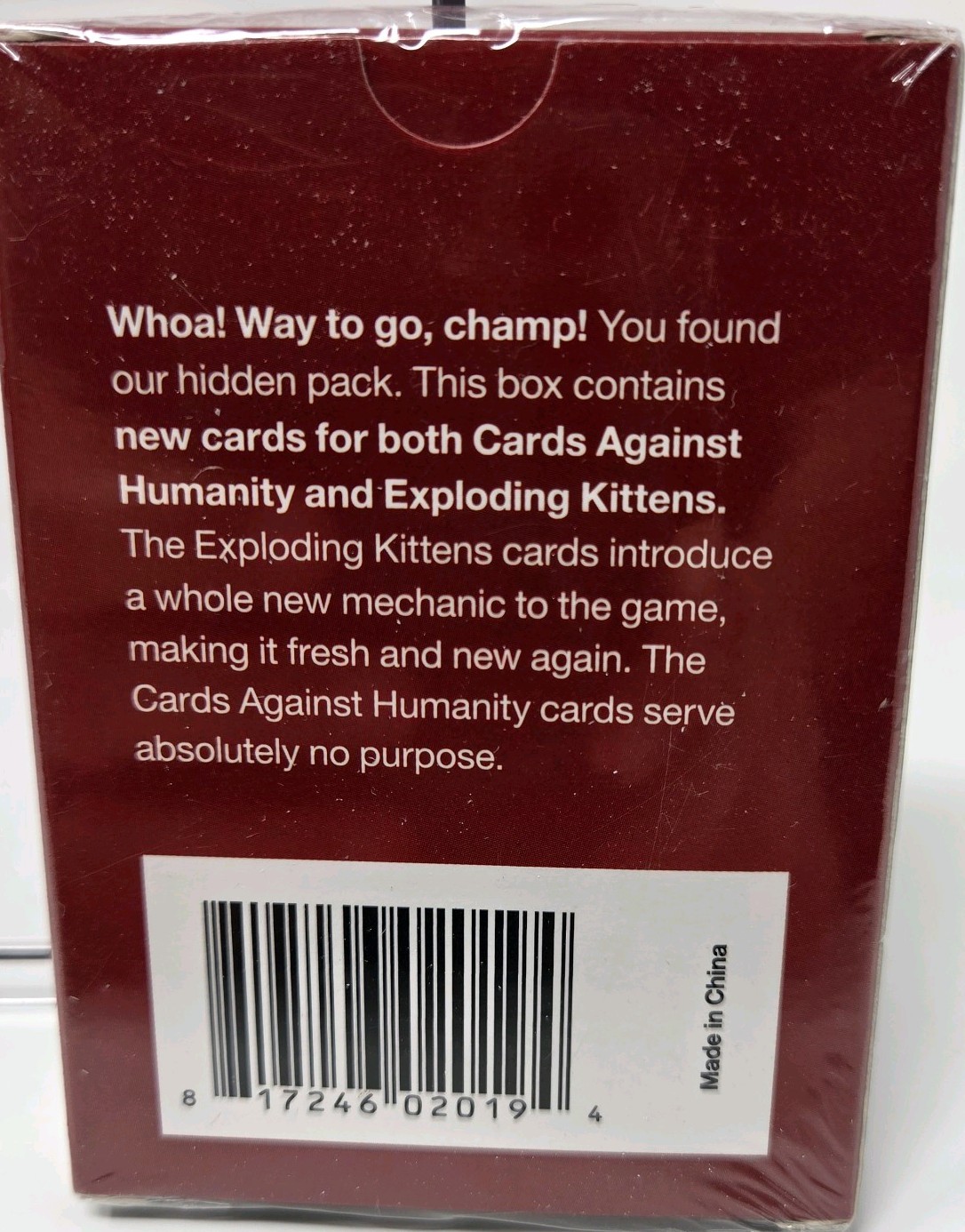 Exploding Kittens x Cards Against Humanity – Hidden Compartment Pack – NIB