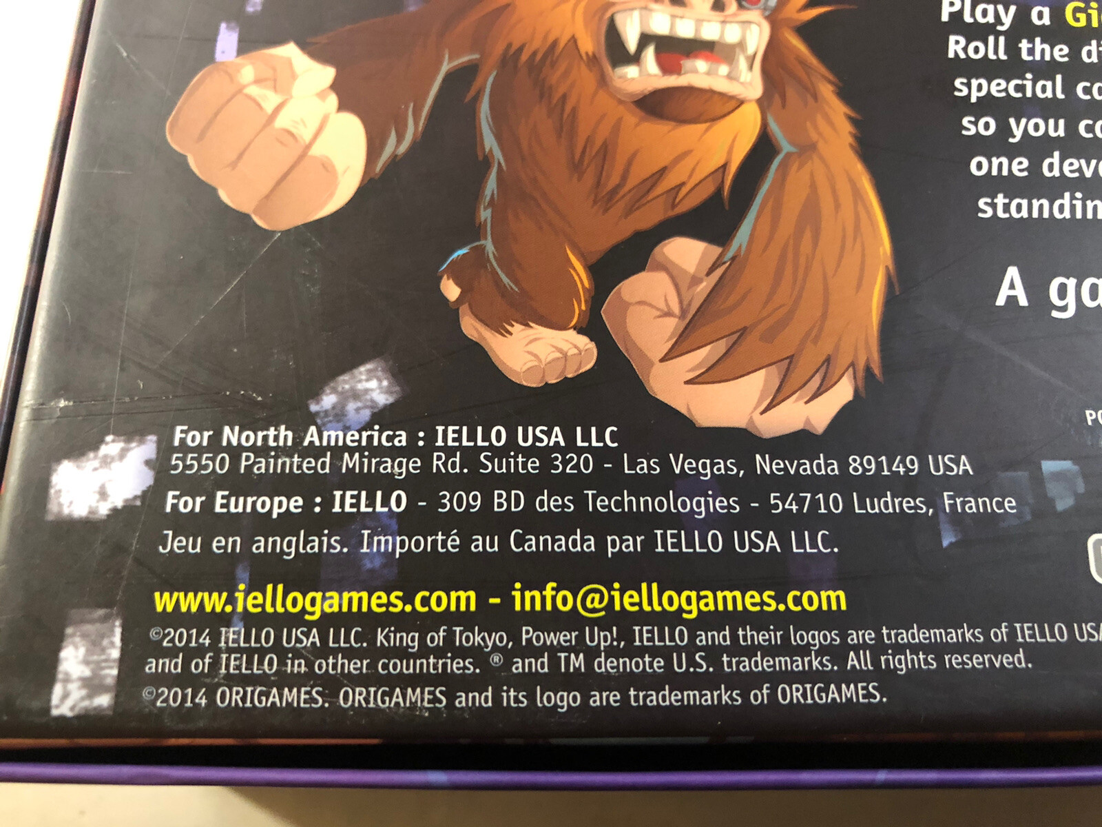 King of Tokyo Board Game (2014) iello Games Monster Fighting