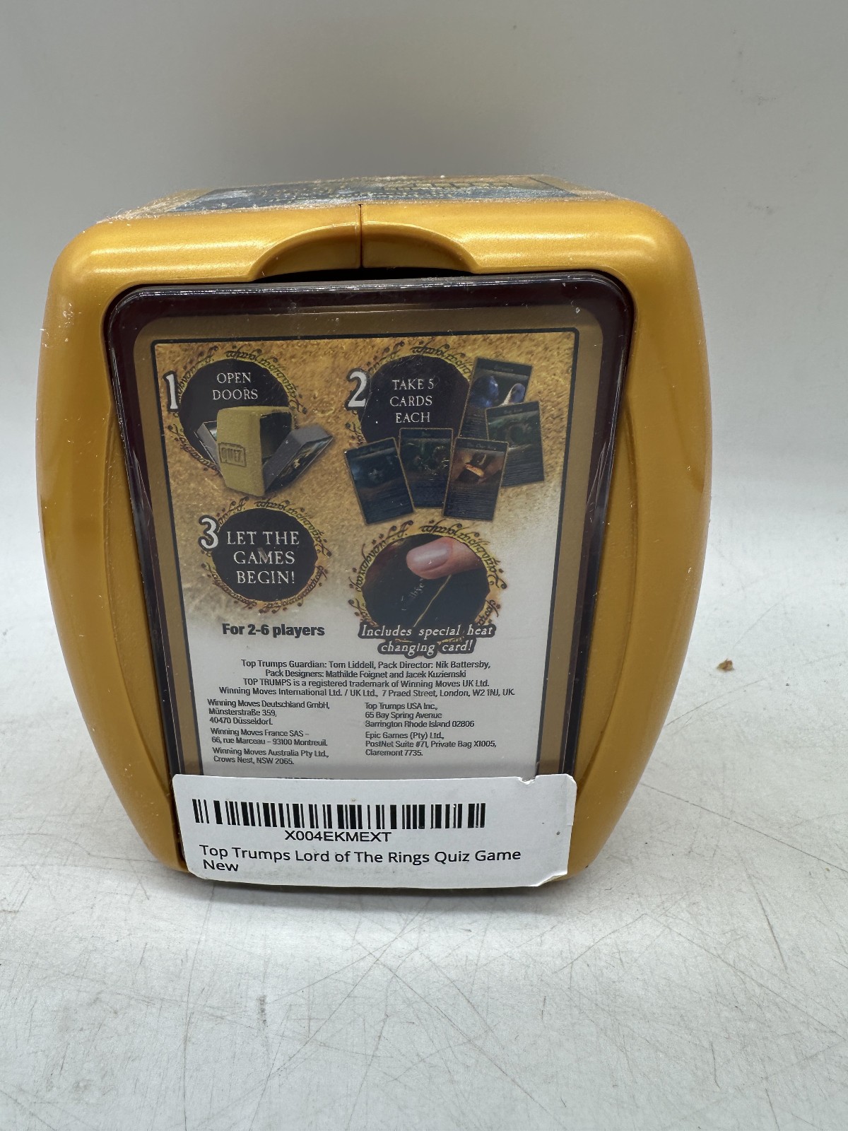 Lord of the Rings Card Game w/ Heat Changing Card! Top Trumps Quiz