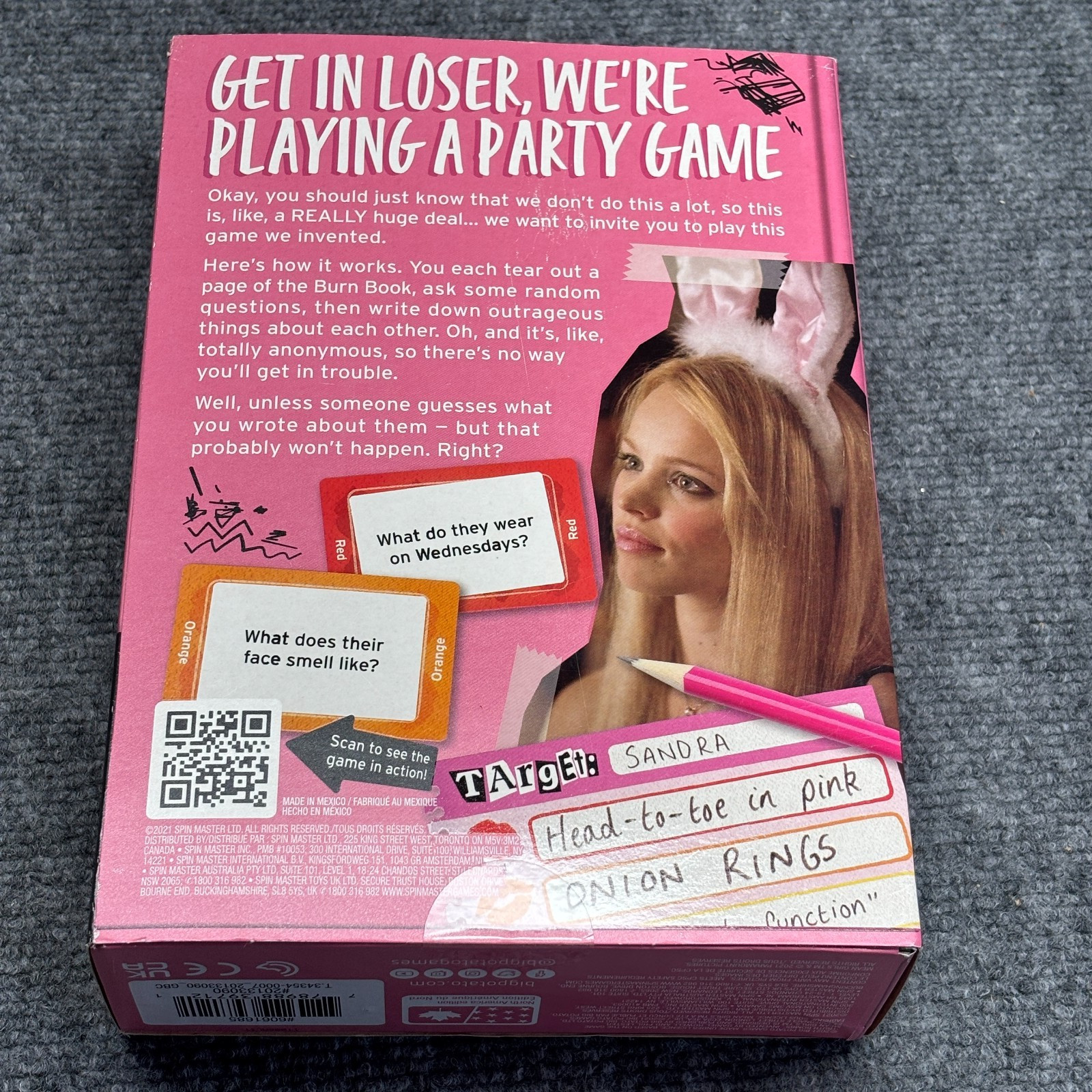 Mean Girls Burn Book Party Card Game Big Potato Sealed North America Edition