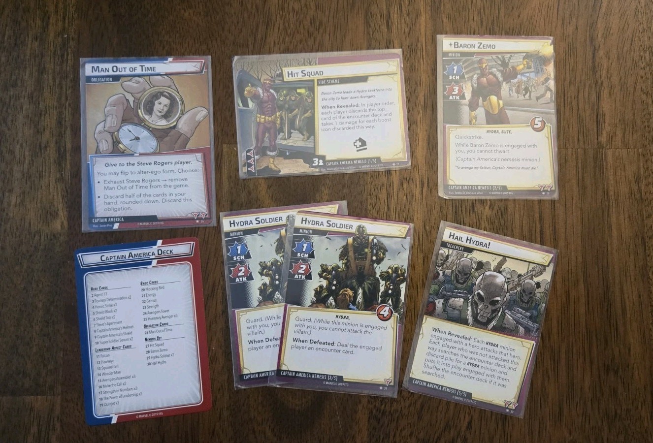 Marvel Champions Captain America Hero Pack Used MISSING ALLIES CARDS
