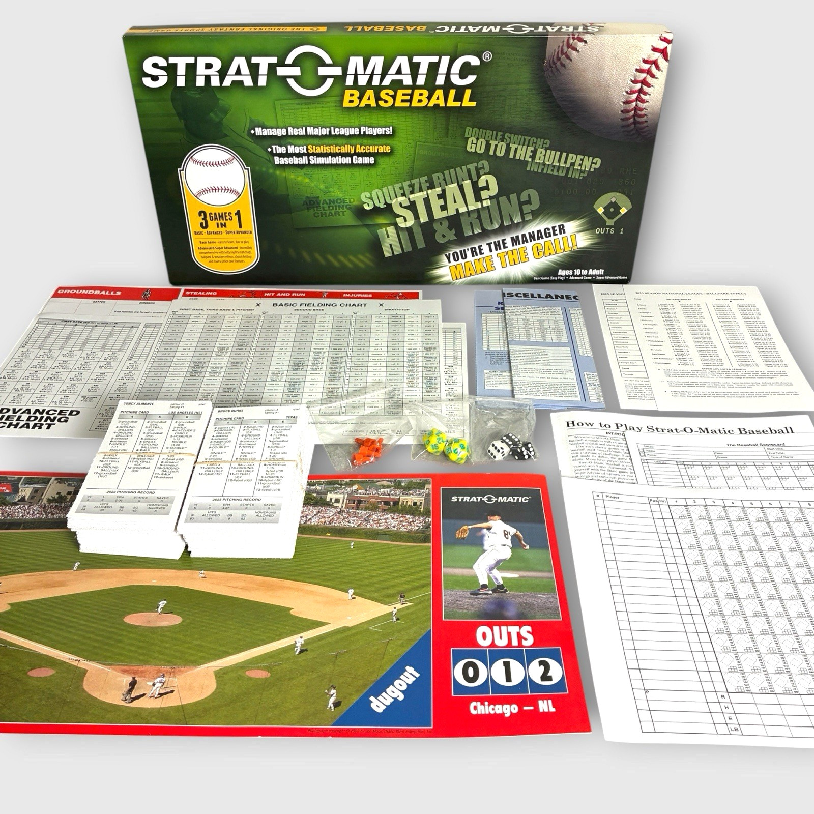 Strat-O-Matic Baseball 2023 Board Game Complete 8 Full Teams + Extra Card Sets