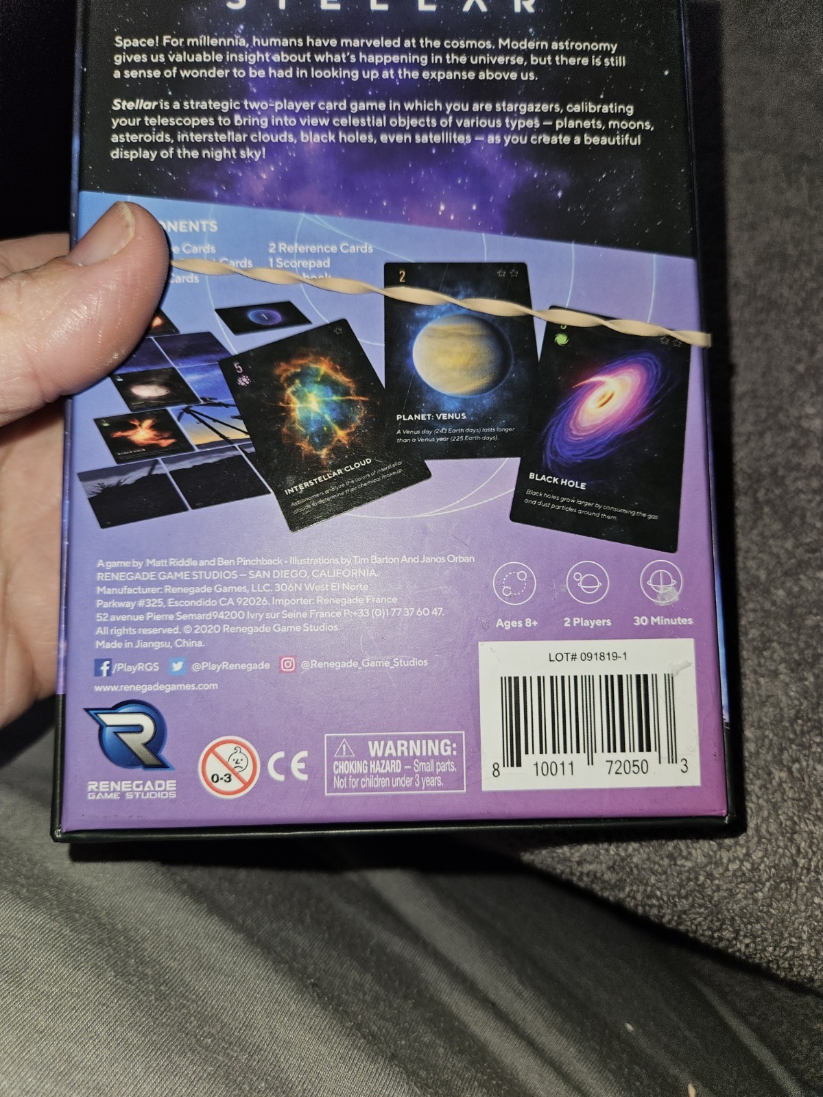 Stellar Card Game 2 Player Renegade Game Studios RGS Space Exploration Complete
