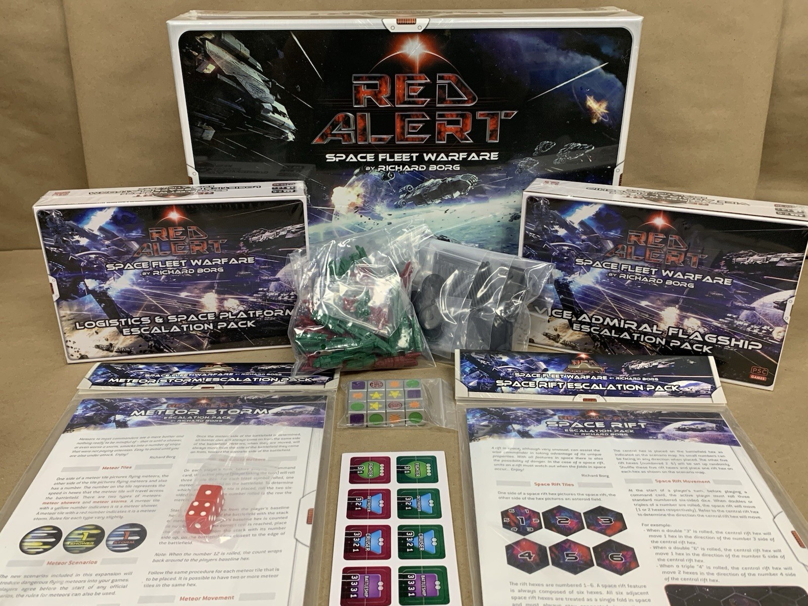 Red Alert Space Fleet Warfare Board Game Lot Core + Exps *NEW* by Richard Borg