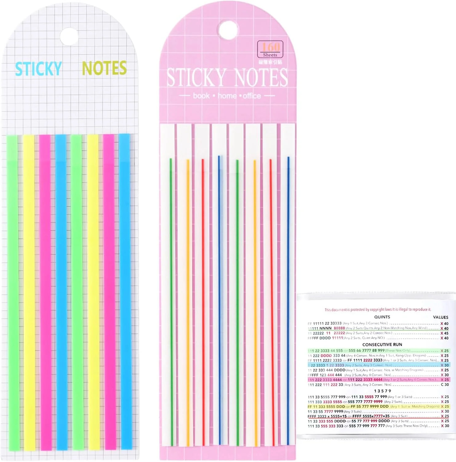 320 pcs Mahjong Card Line Finder Highlighter Tape, Mahjong Line Highlighter Stri