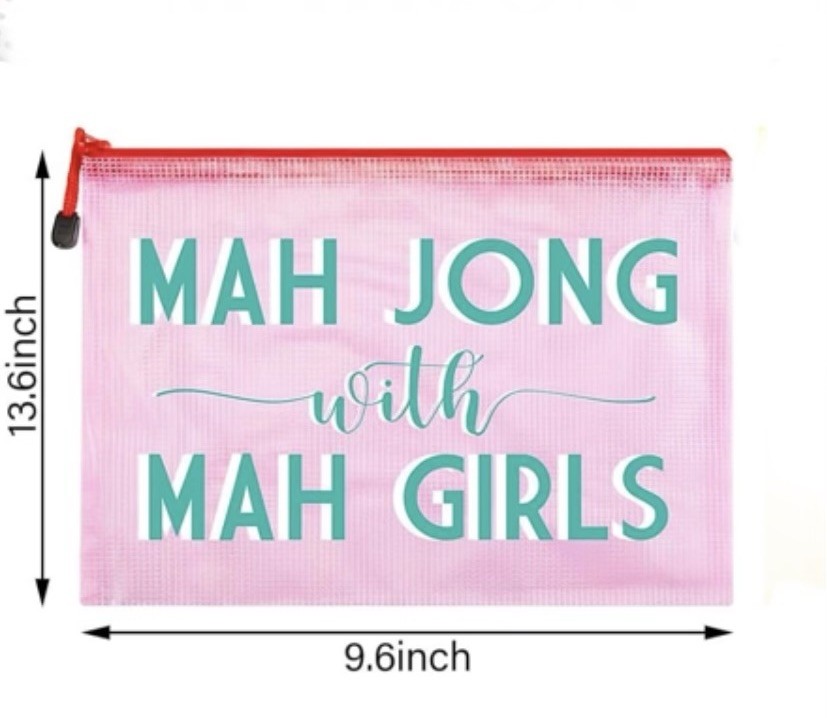 Sunnymove Large American Mahjong Tiles Storage Bag Empty Mahj Party Gifts 14×10
