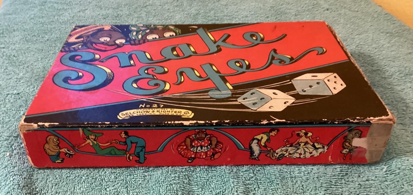 Vintage 1930’s No 27 Snake Eyes .Selchow & Righter.