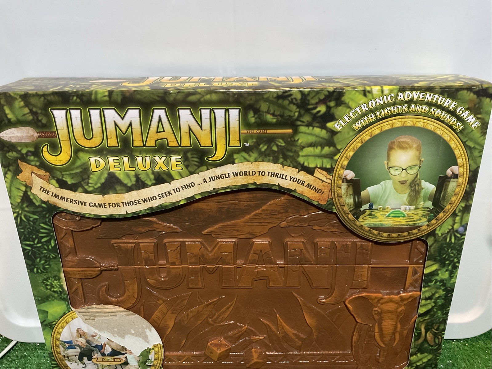 Jumanji Deluxe Electronic Adventure Board Game W/ Lights & Sound NIB New Sealed