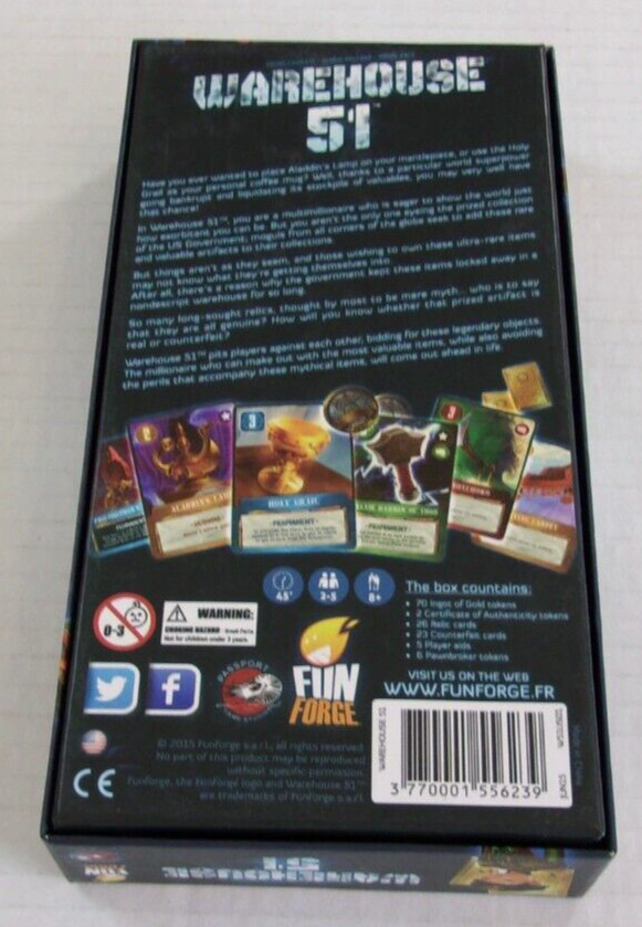 Used Complete W/ Promos Warehouse 51 Card Game Fun Forge Passport Game Studios