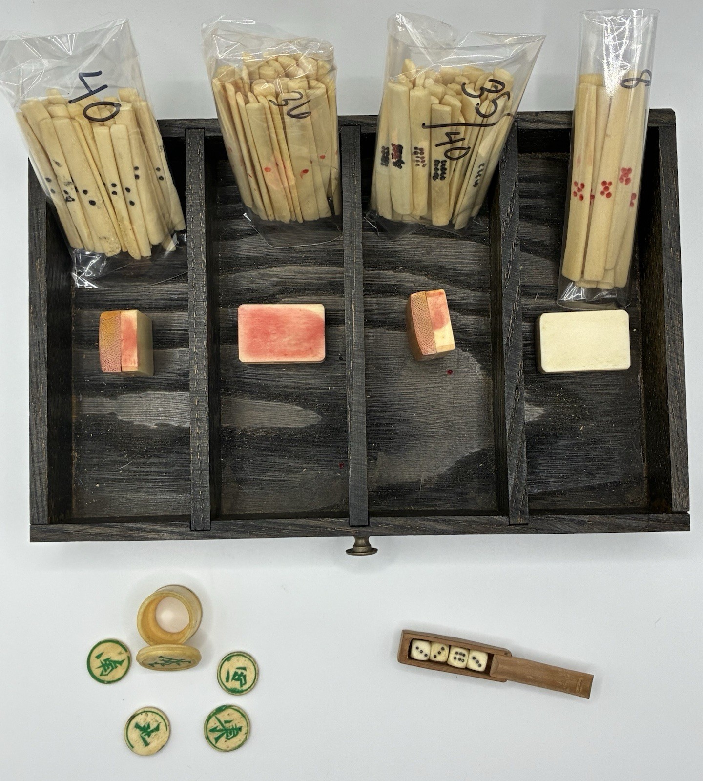 Antique 1923 Piroxloid “The Ancient Game of the Mandarins” Mahjong Set